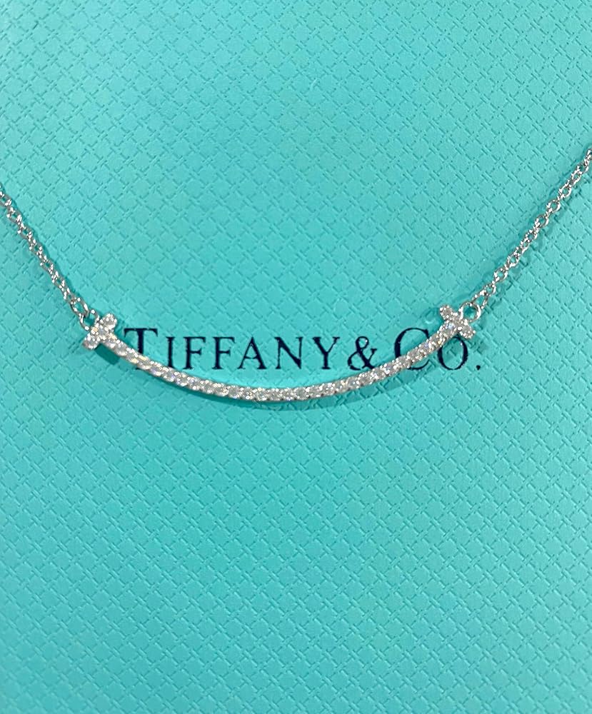 TIFFANY ティファニーT スマイルペンダント スモール WG ダイヤモンド Amazon | [ティファニー] ネックレス ホワイトゴールド